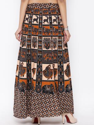 printed long skirt - 16791067 - Standard Image - 3