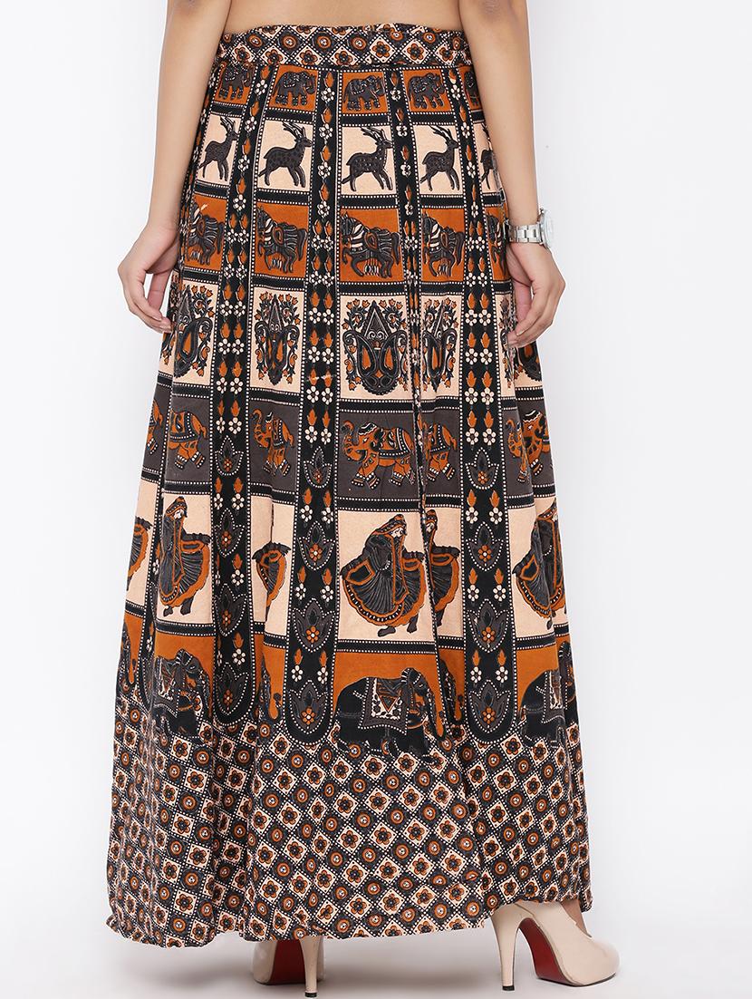 printed long skirt - 16791067 - Zoom Image - 3