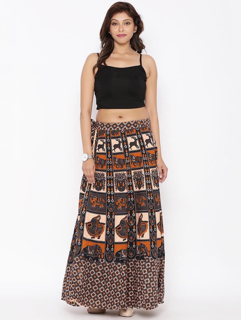 printed long skirt - 16791067 - Zoom Image - 4