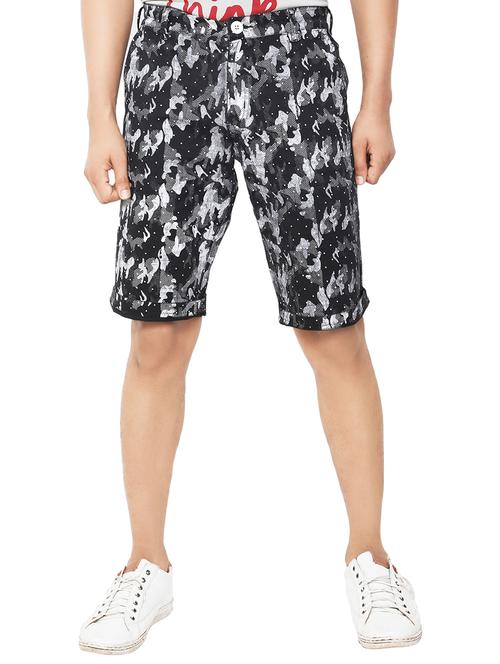 black printed bermuda shorts - 16791136 - Standard Image - 1
