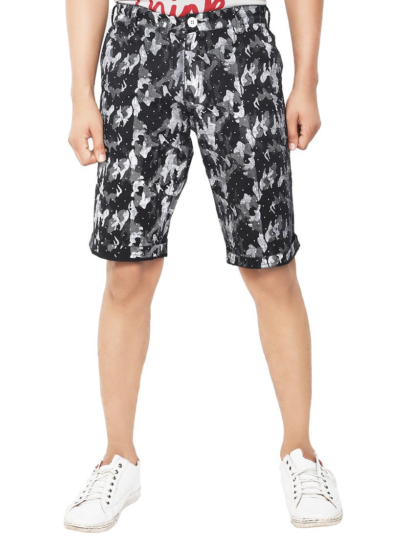 black printed bermuda shorts - 16791136 - Zoom Image - 1