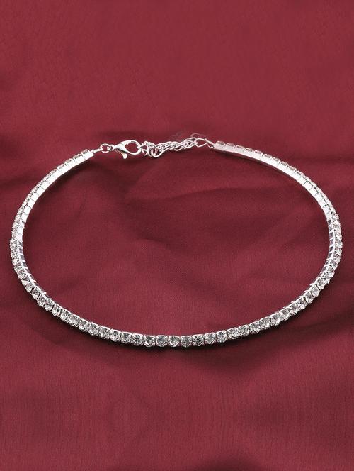 silver plated short necklace - 16791274 - Standard Image - 1