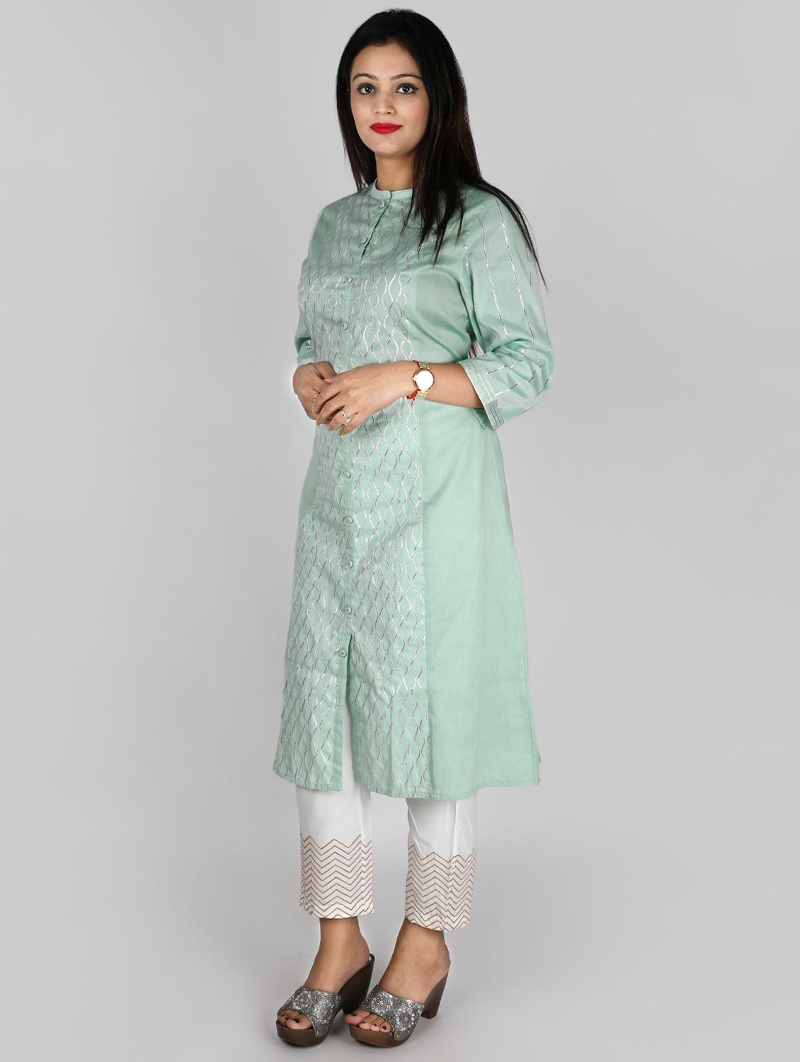 gota patti kurta pant set - 16791391 - Zoom Image - 2