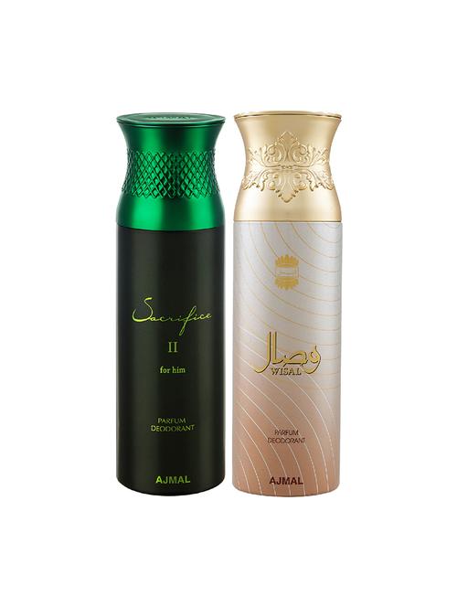 ajmal sacrifice ll him & wisal deodorant spray - for men & women (200 ml, pack of 2) - 16791422 - Standard Image - 1
