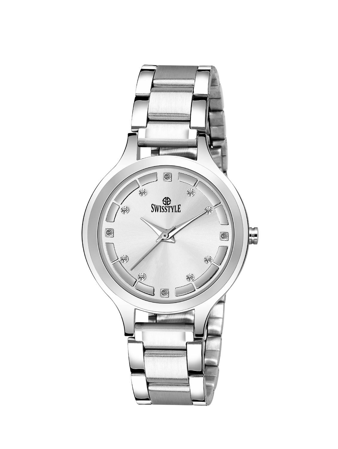 swisstyle white dial analog women's watch-ss-lr103-wht-slv-ch - 16791635 - Zoom Image - 1