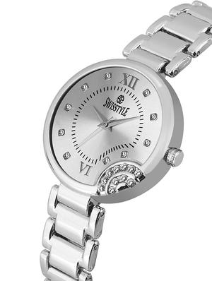 swisstyle white dial analog women's watch-ss-lr312-wht-slv-ch - 16791651 - Standard Image - 2