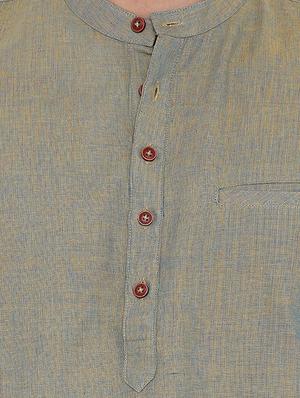 green solid short kurta - 16791936 - Standard Image - 5