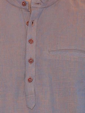 purple solid short kurta - 16791938 - Standard Image - 5