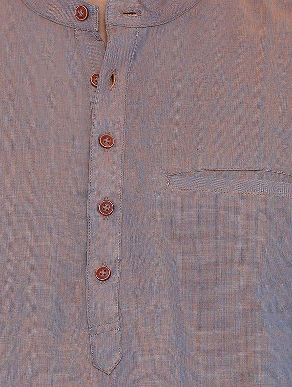 purple solid short kurta - 16791938 - Zoom Image - 5