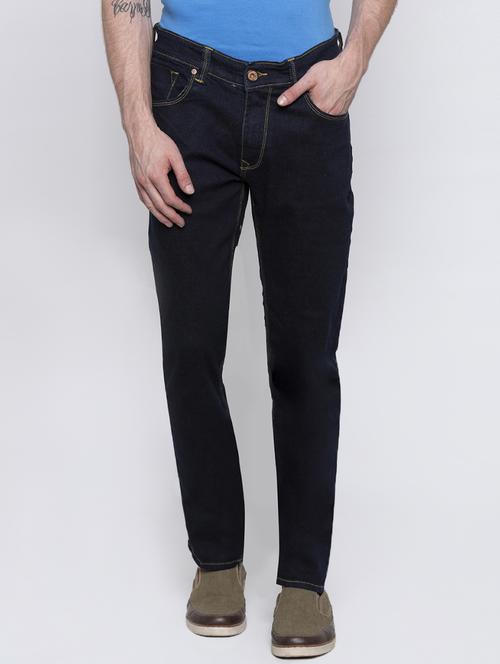 navy blue plain denim jeans - 16792184 - Standard Image - 1