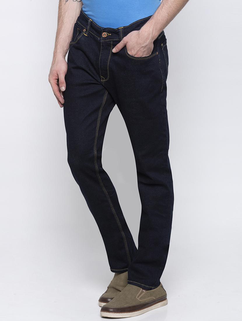 navy blue plain denim jeans - 16792184 - Zoom Image - 2