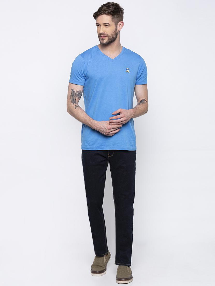 navy blue plain denim jeans - 16792184 - Zoom Image - 4