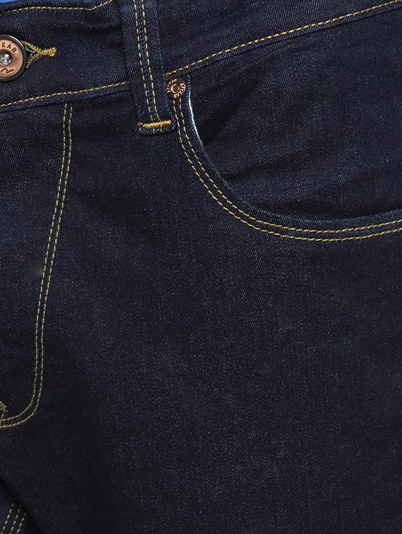 navy blue plain denim jeans - 16792184 - Zoom Image - 5