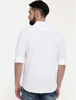 white solid casual shirt - 16792279 - Standard Image - 3