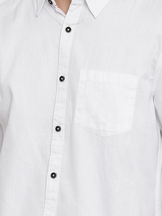 white solid casual shirt - 16792279 - Zoom Image - 5
