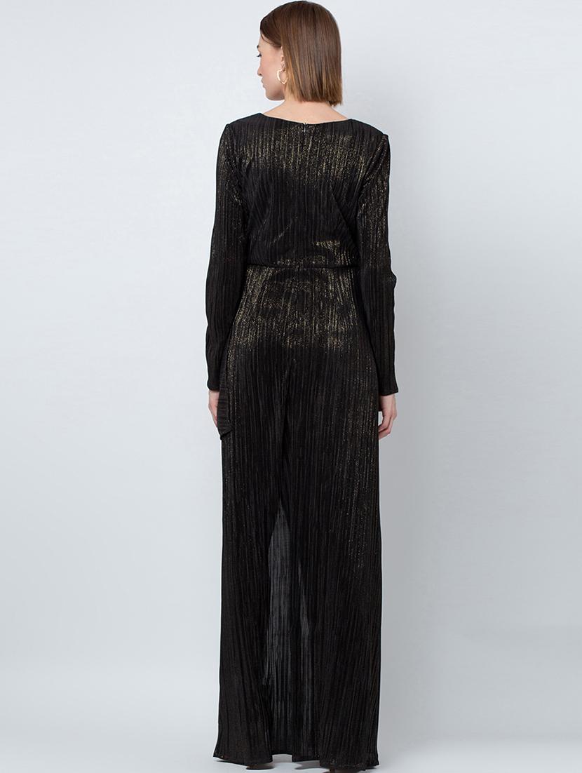 v-neck shimmer asymmetric dress - 16792328 - Zoom Image - 3