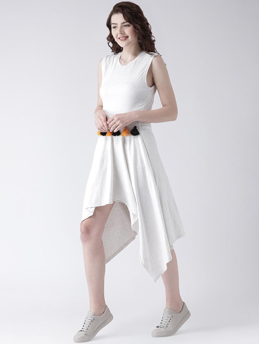 tassel detail asymmetric dress - 16792341 - Zoom Image - 2