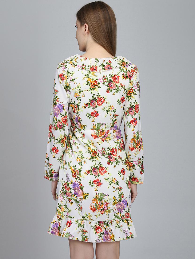 tie front floral sheath dress - 16792347 - Zoom Image - 3
