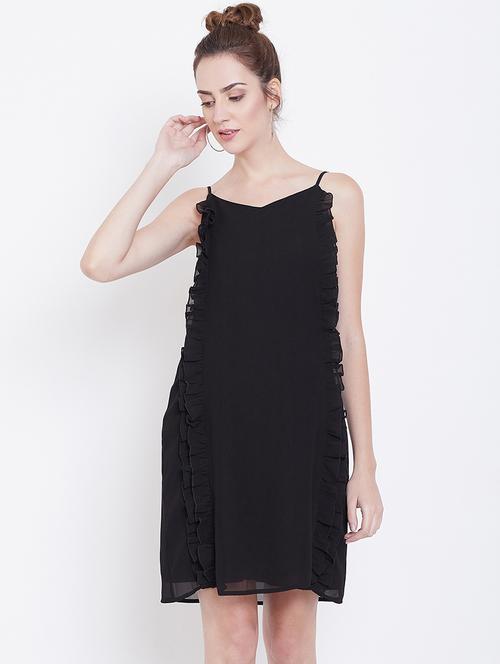 frill detail a-line dress - 16792351 - Standard Image - 1
