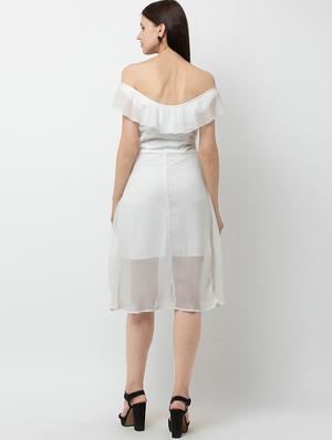 off shoulder a-line dress - 16792367 - Standard Image - 3