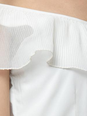 off shoulder a-line dress - 16792367 - Standard Image - 5