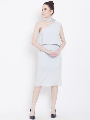 single shoulder sheath dress - 16792375 - Standard Image - 4