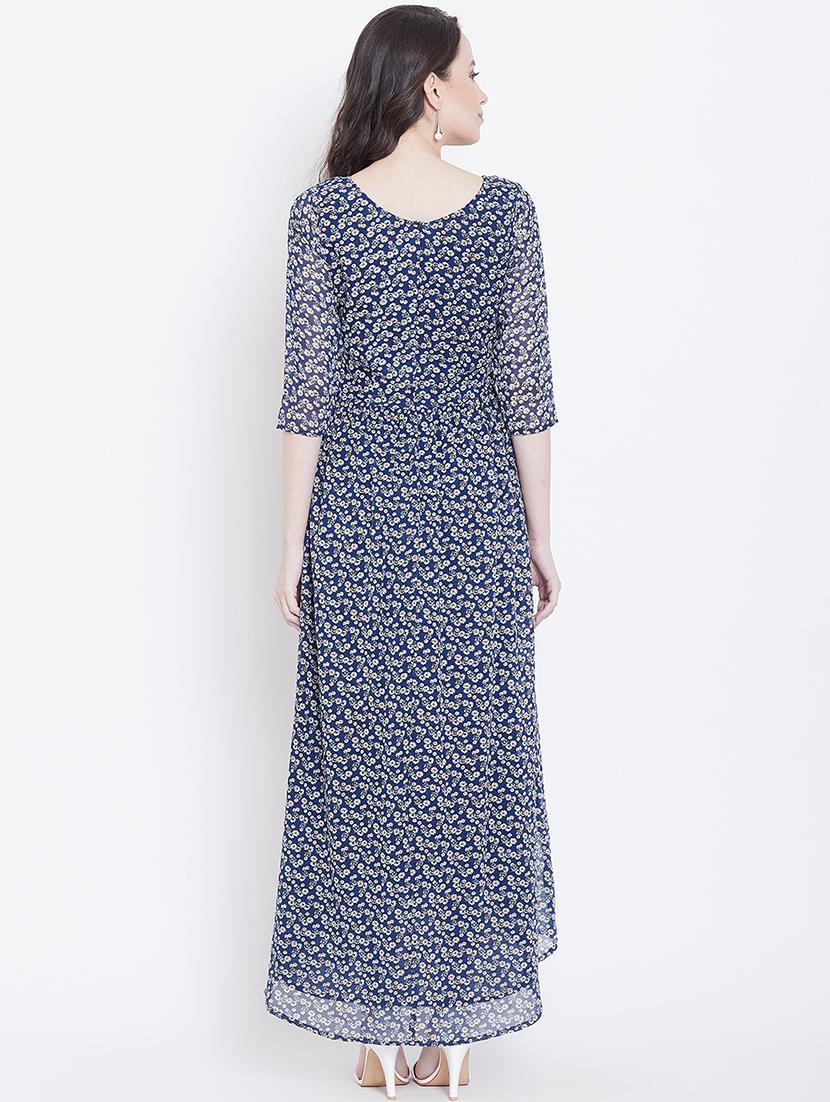 round neck floral maxi dress - 16792406 - Zoom Image - 2