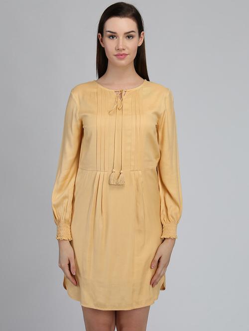 tie front solid sheath dress - 16792408 - Standard Image - 1