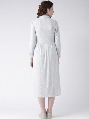button up printed a-line dress - 16792419 - Standard Image - 2