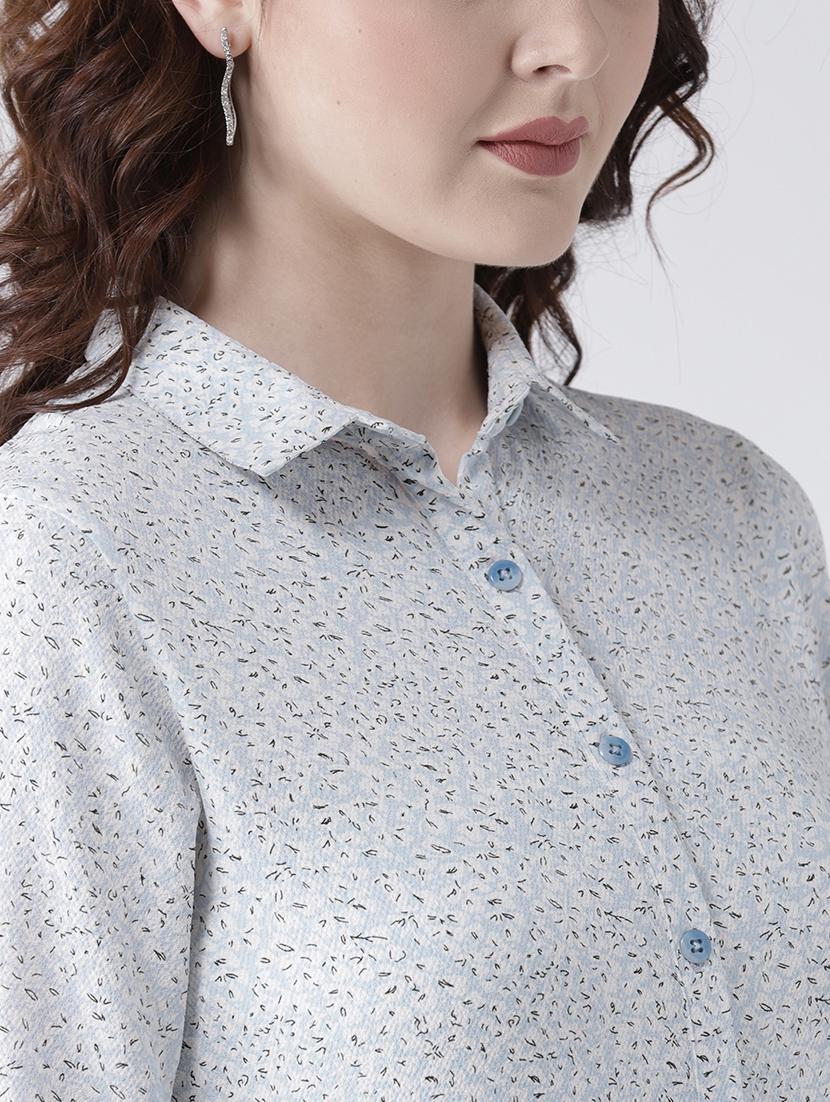 button up printed a-line dress - 16792419 - Zoom Image - 3