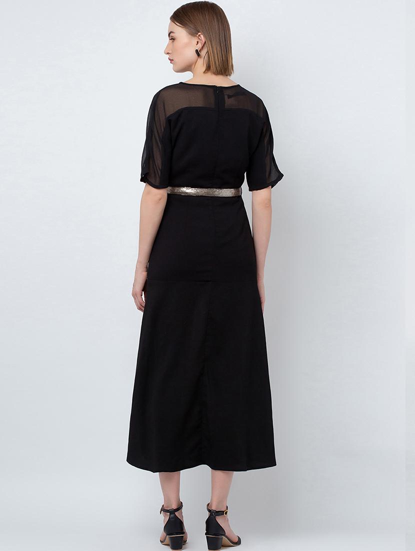 shimmer detail sheer maxi dress - 16792421 - Zoom Image - 2