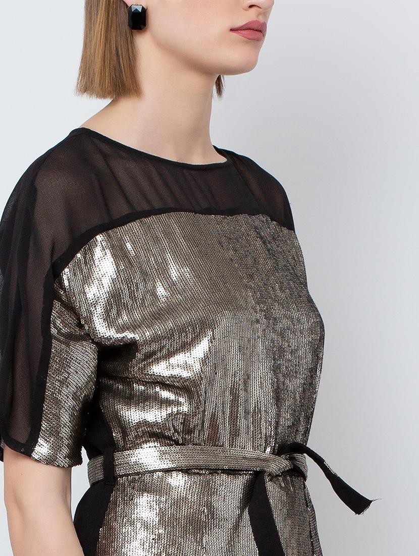 shimmer detail sheer maxi dress - 16792421 - Zoom Image - 3