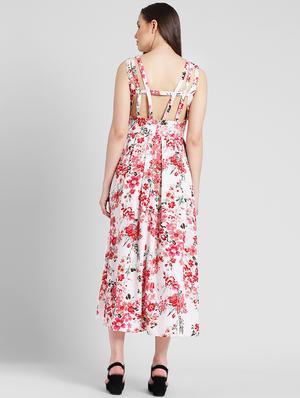 v neck floral maxi dress - 16792425 - Standard Image - 3