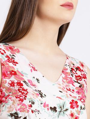 v neck floral maxi dress - 16792425 - Standard Image - 4
