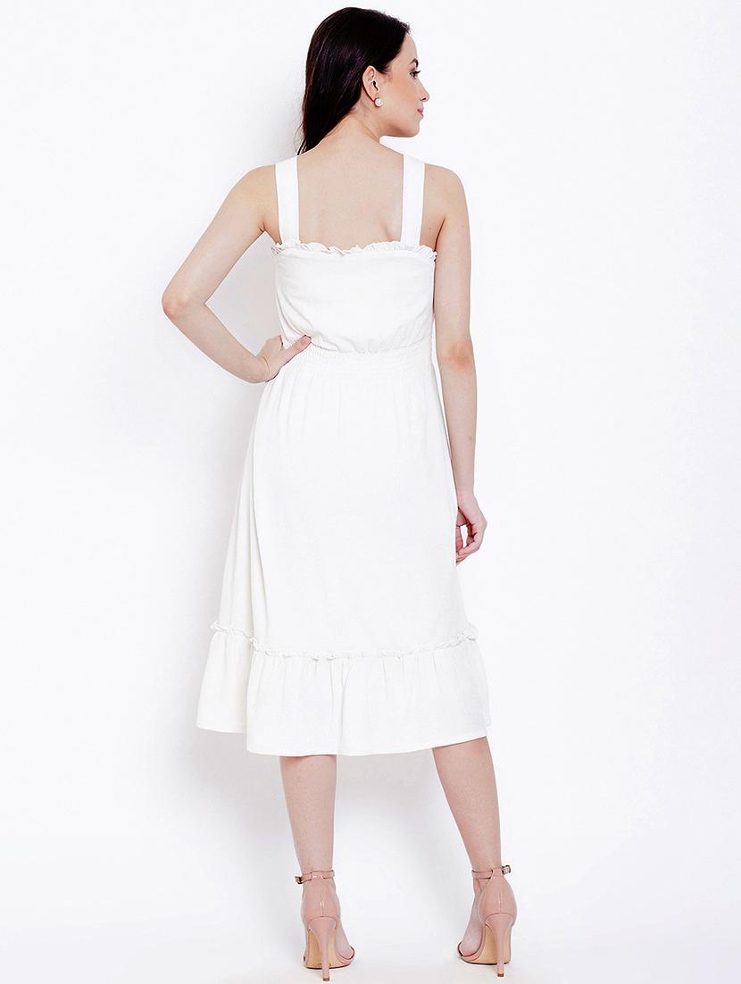 square neck gathered empire line dress - 16792442 - Zoom Image - 3