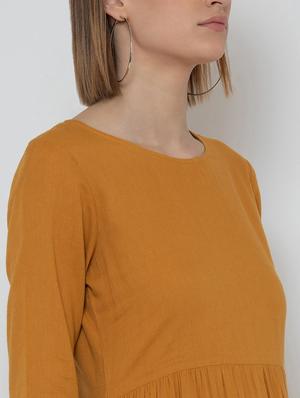 contrast hem a-line dress - 16792451 - Standard Image - 4