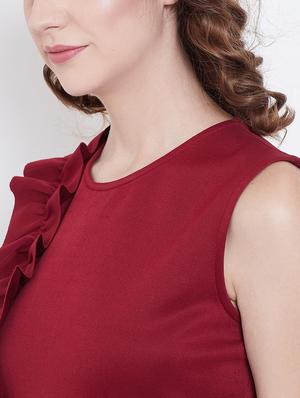 frill detail sheath dress - 16792452 - Standard Image - 5