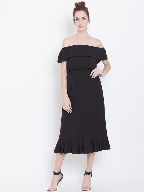 off shoulder a-line dress - 16792460 - Standard Image - 1