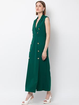 button detail front slit coat dress - 16792463 - Standard Image - 2