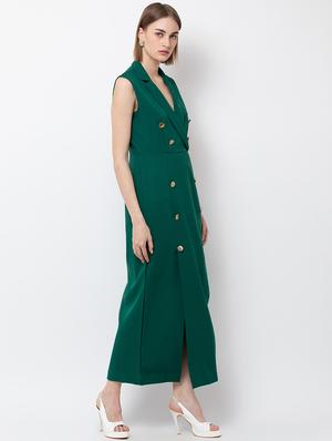button detail front slit coat dress - 16792463 - Standard Image - 4