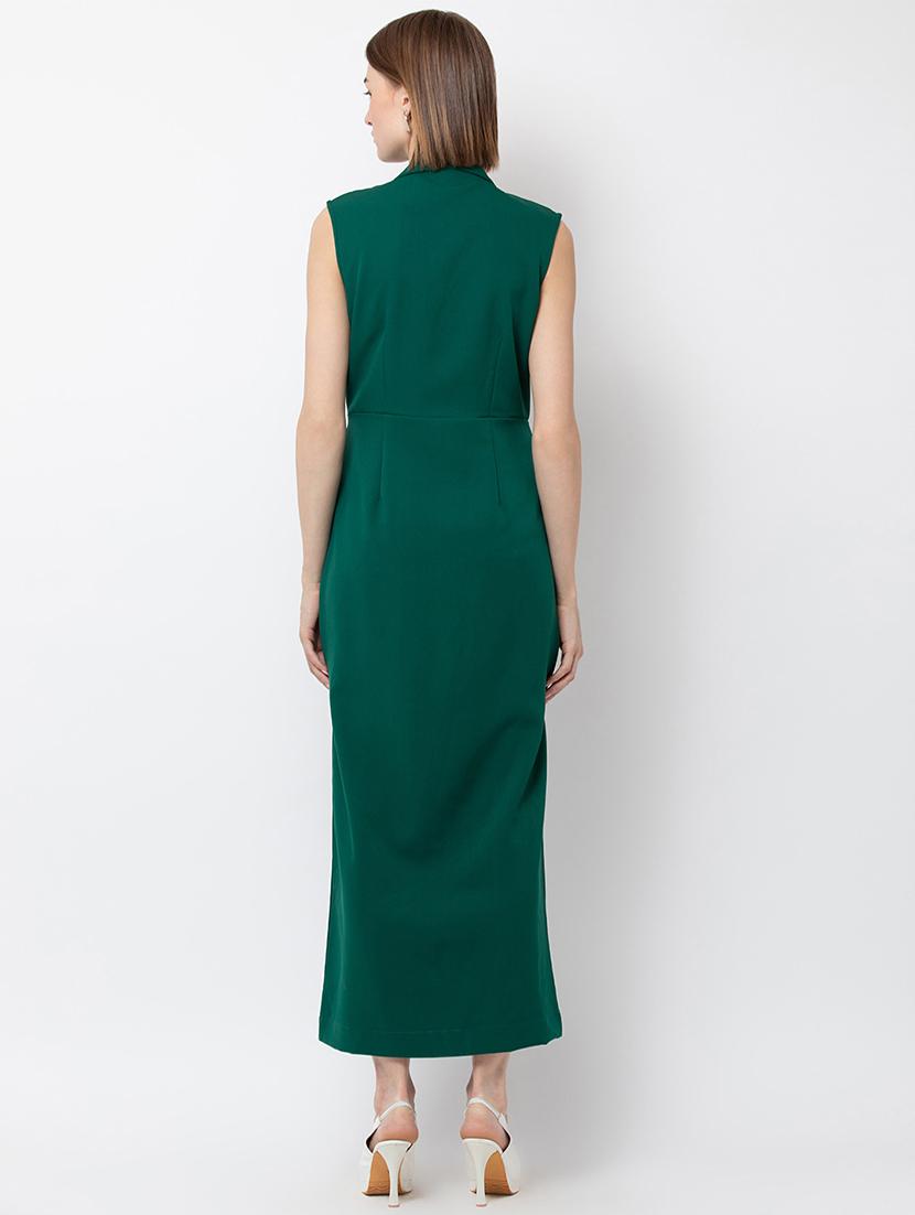 button detail front slit coat dress - 16792463 - Zoom Image - 3