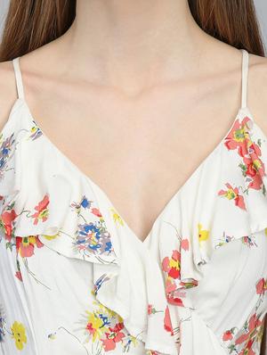 sweetheart neck floral a-line dress - 16792468 - Standard Image - 3