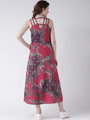 v neck paisley maxi dress - 16792474 - Standard Image - 3