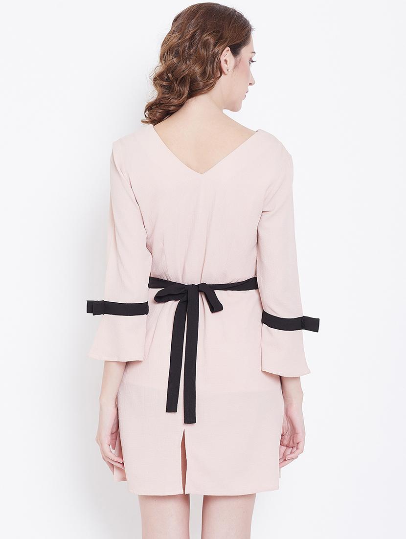 contrast taped sheath dress - 16792483 - Zoom Image - 3