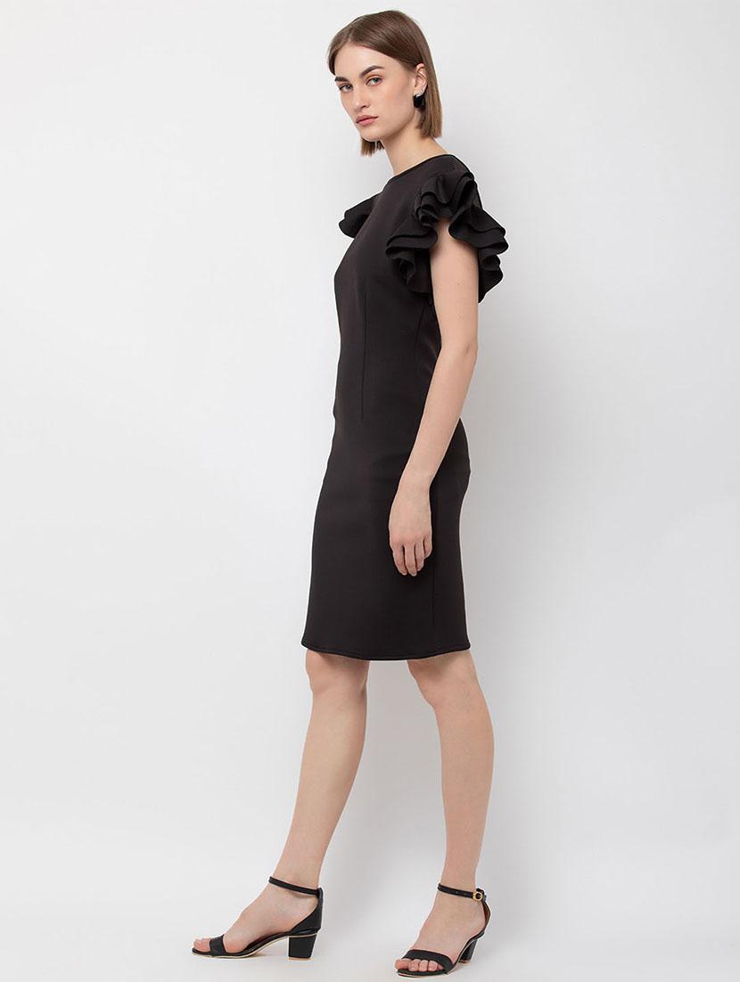 ruffle sleeved sheath dress - 16792494 - Zoom Image - 2