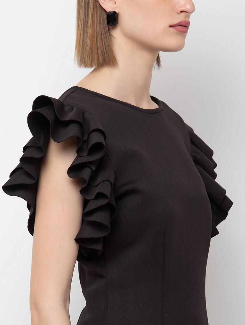 ruffle sleeved sheath dress - 16792494 - Zoom Image - 4