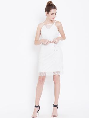 v neck crochet sheath dress - 16792501 - Standard Image - 4