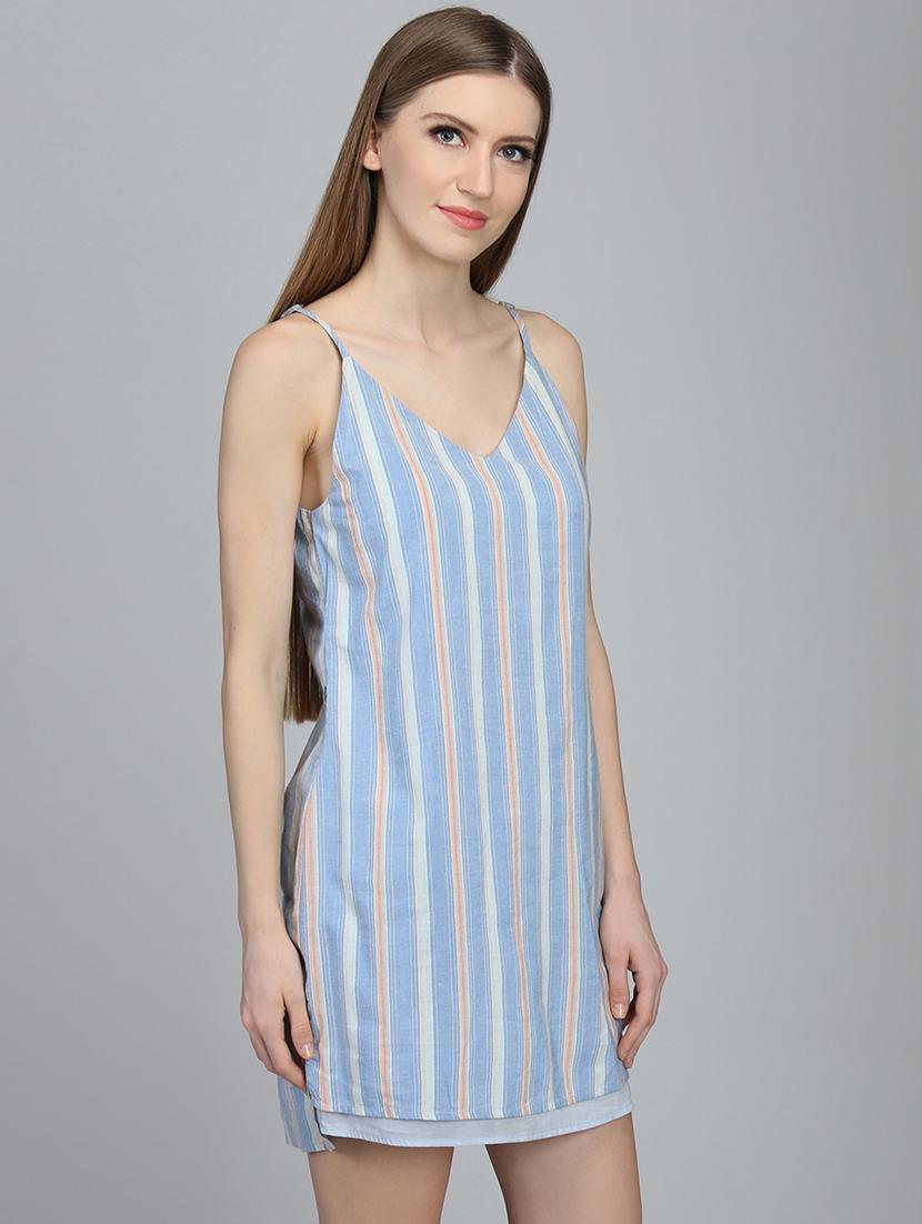 cami neck striped a-line dress - 16792522 - Zoom Image - 2