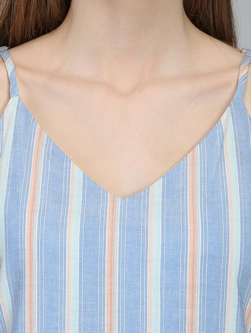 cami neck striped a-line dress - 16792522 - Zoom Image - 4