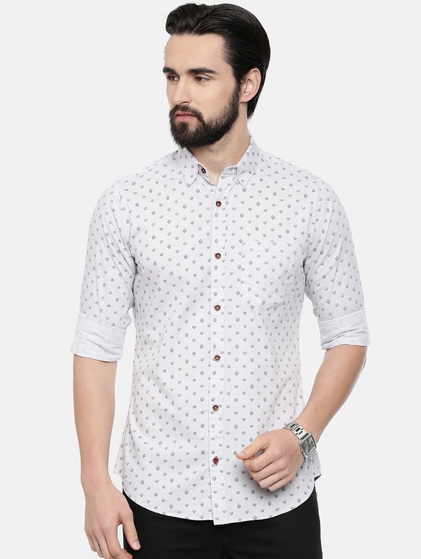 white printed casual shirt - 16792760 - Zoom Image - 1